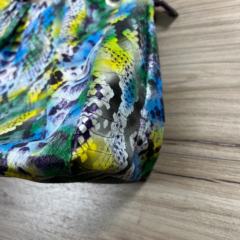 Cynthia Rowley Snakeskin Print Hobo Bag Faux Leather with Strap